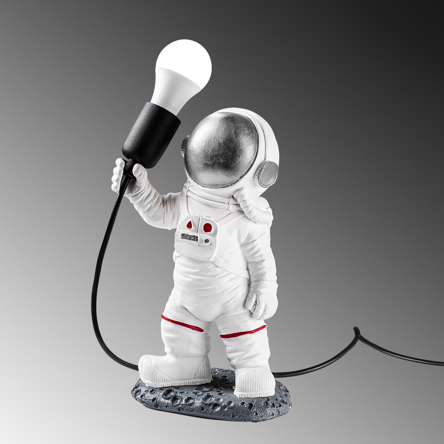 Παιδικό φωτιστικό ASTRONAUT 1xE27/40W/230V ασημί/λευκό