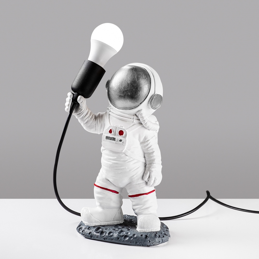 Παιδικό φωτιστικό ASTRONAUT 1xE27/40W/230V ασημί/λευκό