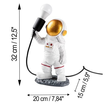 Παιδικό φωτιστικό ASTRONAUT 1xE27/40W/230V χάλκινο/λευκό