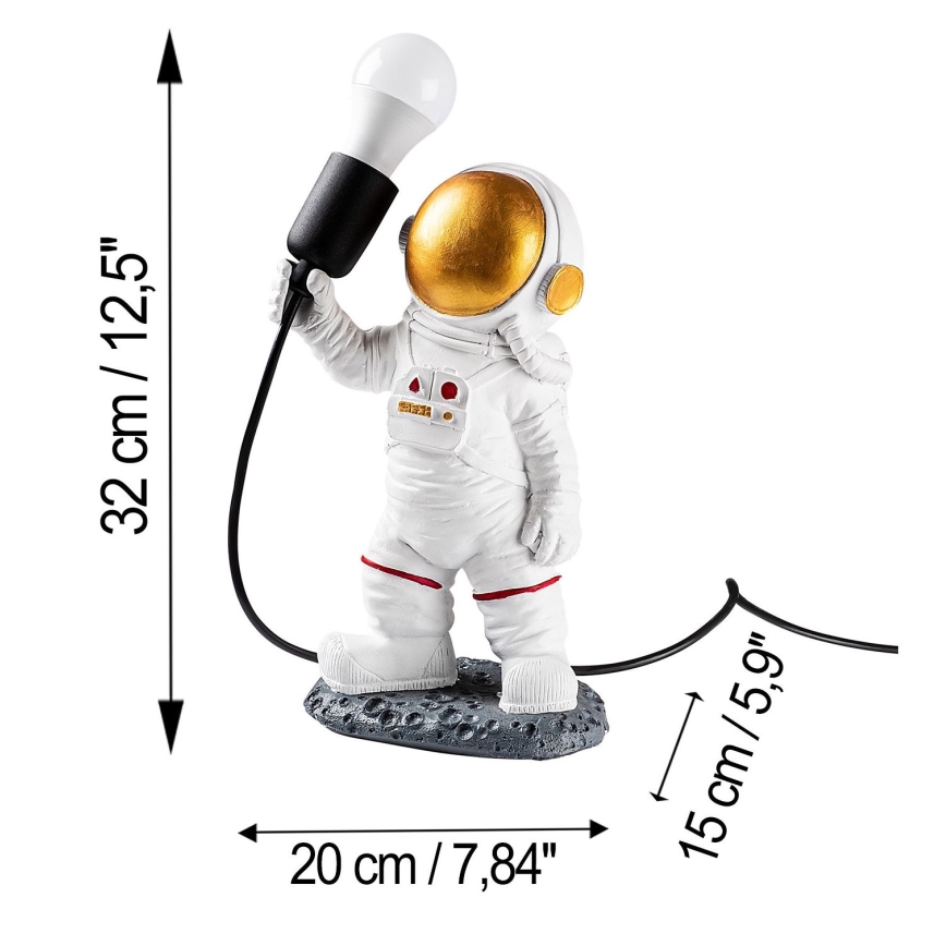 Παιδικό φωτιστικό ASTRONAUT 1xE27/40W/230V χάλκινο/λευκό