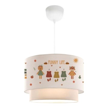 Παιδικό φωτιστικό CANDY 1xE27/40W/230V λευκό/πολύχρωμο