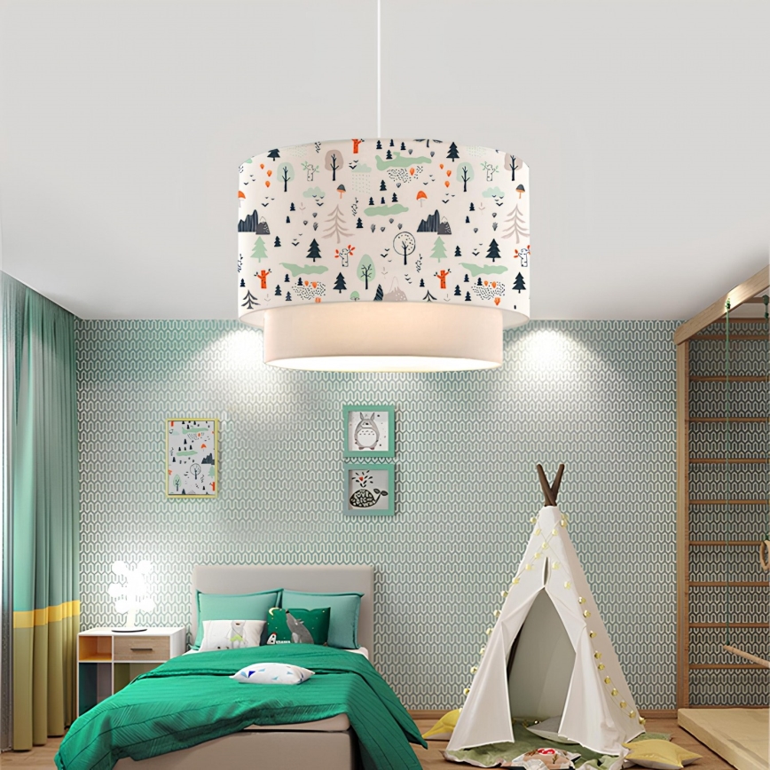 Παιδικό φωτιστικό CANDY 1xE27/40W/230V λευκό/πολύχρωμο