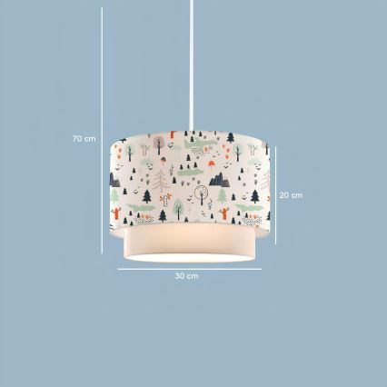 Παιδικό φωτιστικό CANDY 1xE27/40W/230V λευκό/πολύχρωμο