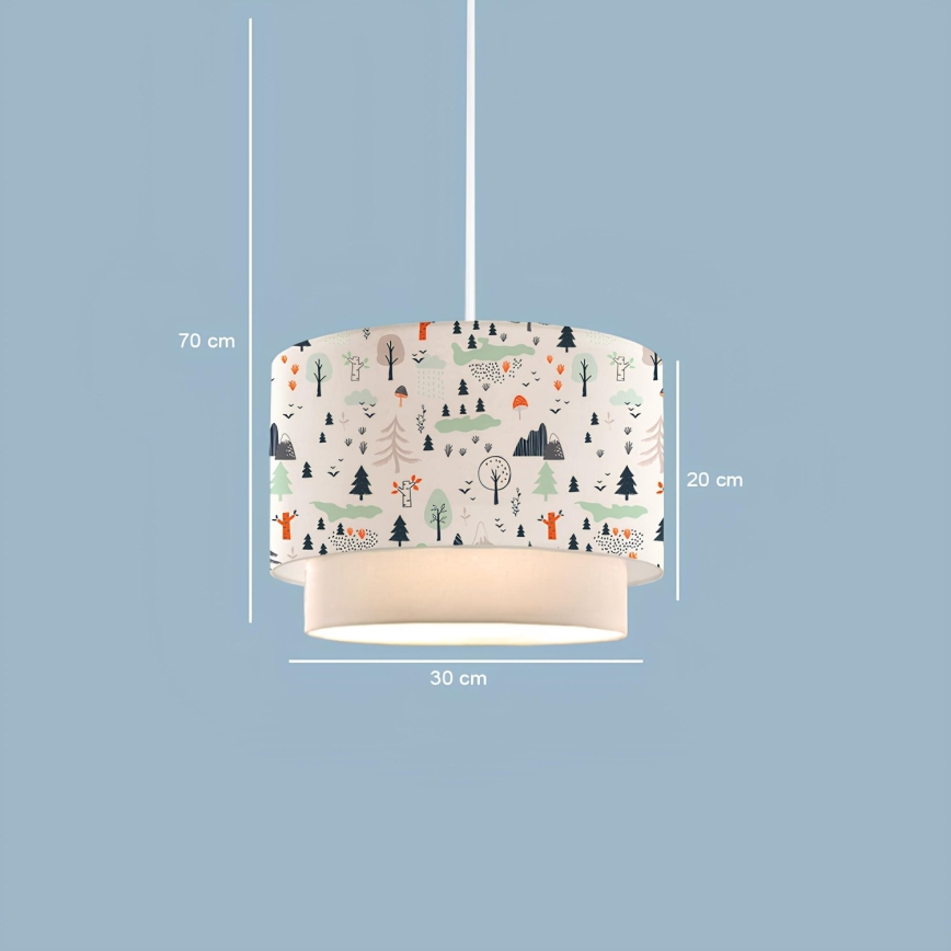 Παιδικό φωτιστικό CANDY 1xE27/40W/230V λευκό/πολύχρωμο