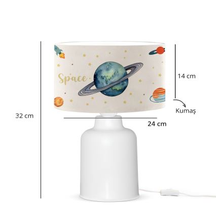 Παιδικό φωτιστικό CANDY 1xE27/40W/230V λευκό/πολύχρωμο