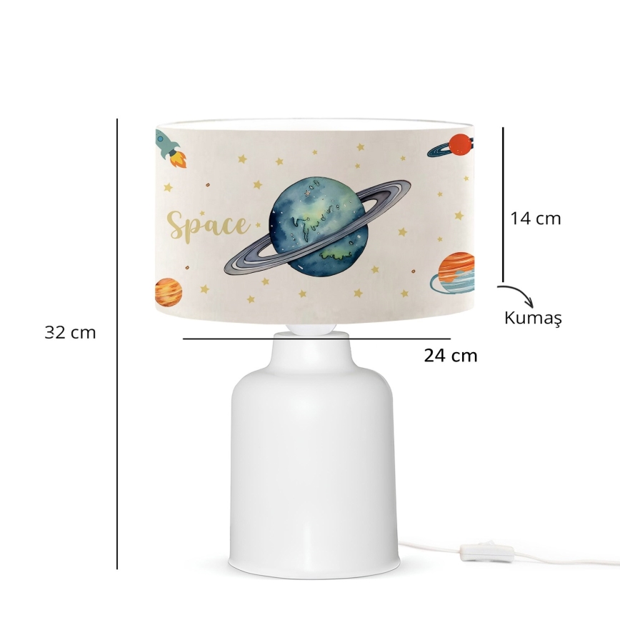 Παιδικό φωτιστικό CANDY 1xE27/40W/230V λευκό/πολύχρωμο