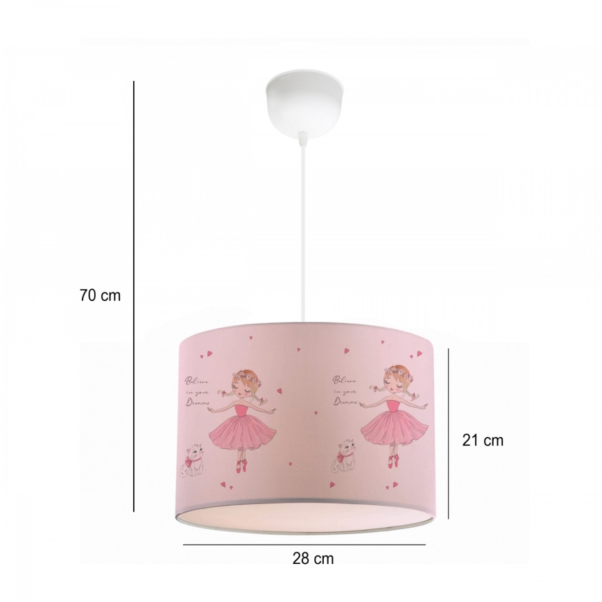 Παιδικό φωτιστικό CANDY 1xE27/40W/230V ροζ