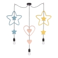 Παιδικό φωτιστικό TRIO 3xE27/20W/230V μπλε/ροζ/κίτρινο