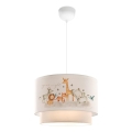 Παιδικό φωτιστικό οροφής CANDY 1xE27/40W/230V λευκό/καφέ