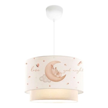 Παιδικό φωτιστικό οροφής CANDY 1xE27/40W/230V λευκό/μπεζ