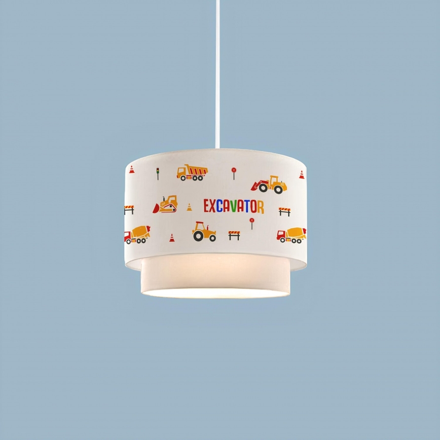 Παιδικό φωτιστικό οροφής CANDY 1xE27/40W/230V λευκό/πορτοκαλί