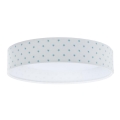 Παιδικό φωτιστικό οροφής LED GALAXY KIDS LED/24W/230V με αστέρια λευκό/τυρκουάζ