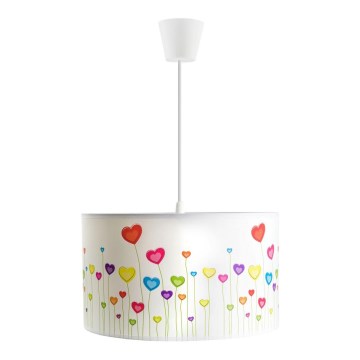 Παιδικό φωτιστικό οροφής με καλώδιο HEARTS 1xE27/60W/230V