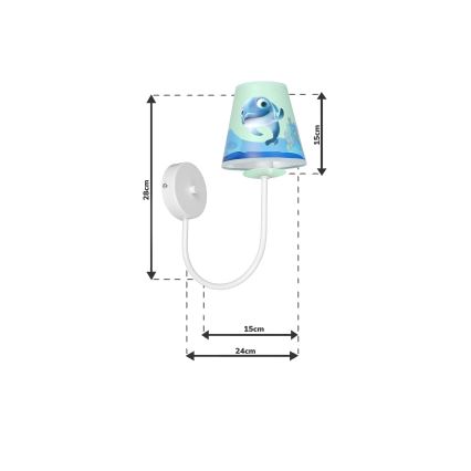 Παιδικό φωτιστικό τοίχου DOLPHIN 1xE14/40W/230V