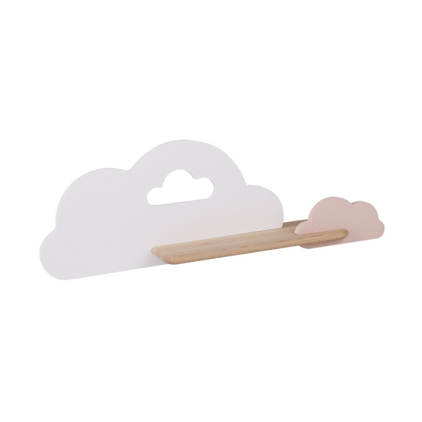 Παιδικό φωτιστικό τοίχου LED με ράφι CLOUD LED/5W/230V λευκό/ροζ