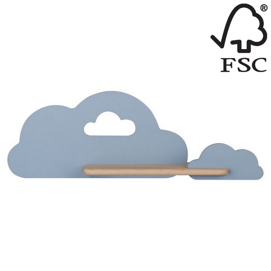 Παιδικό φωτιστικό τοίχου LED με ράφι CLOUD LED/5W/230V μπλε