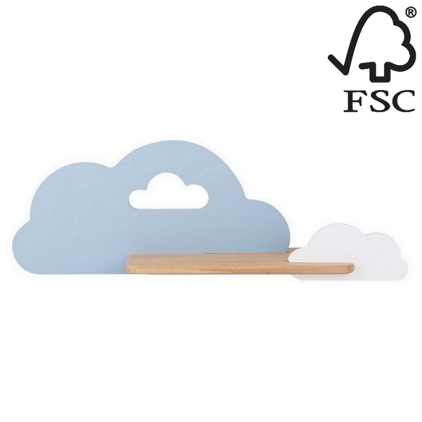 Παιδικό φωτιστικό τοίχου LED με ράφι CLOUD LED/5W/230V μπλε/λευκό