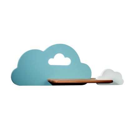Παιδικό φωτιστικό τοίχου LED με ράφι CLOUD LED/5W/230V μπλε/λευκό