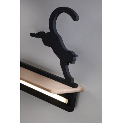Παιδικό φωτιστικό τοίχου LED με ράφι JUMPING CAT LED/5W/230V