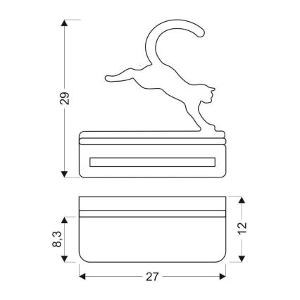 Παιδικό φωτιστικό τοίχου LED με ράφι JUMPING CAT LED/5W/230V