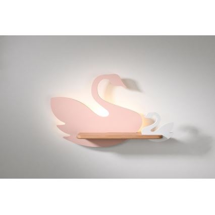 Παιδικό φωτιστικό τοίχου LED με ράφι SWAN LED/5W/230V