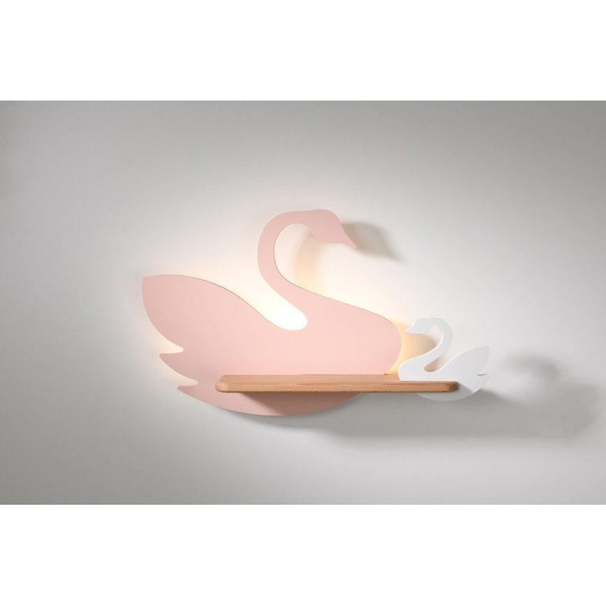 Παιδικό φωτιστικό τοίχου LED με ράφι SWAN LED/5W/230V