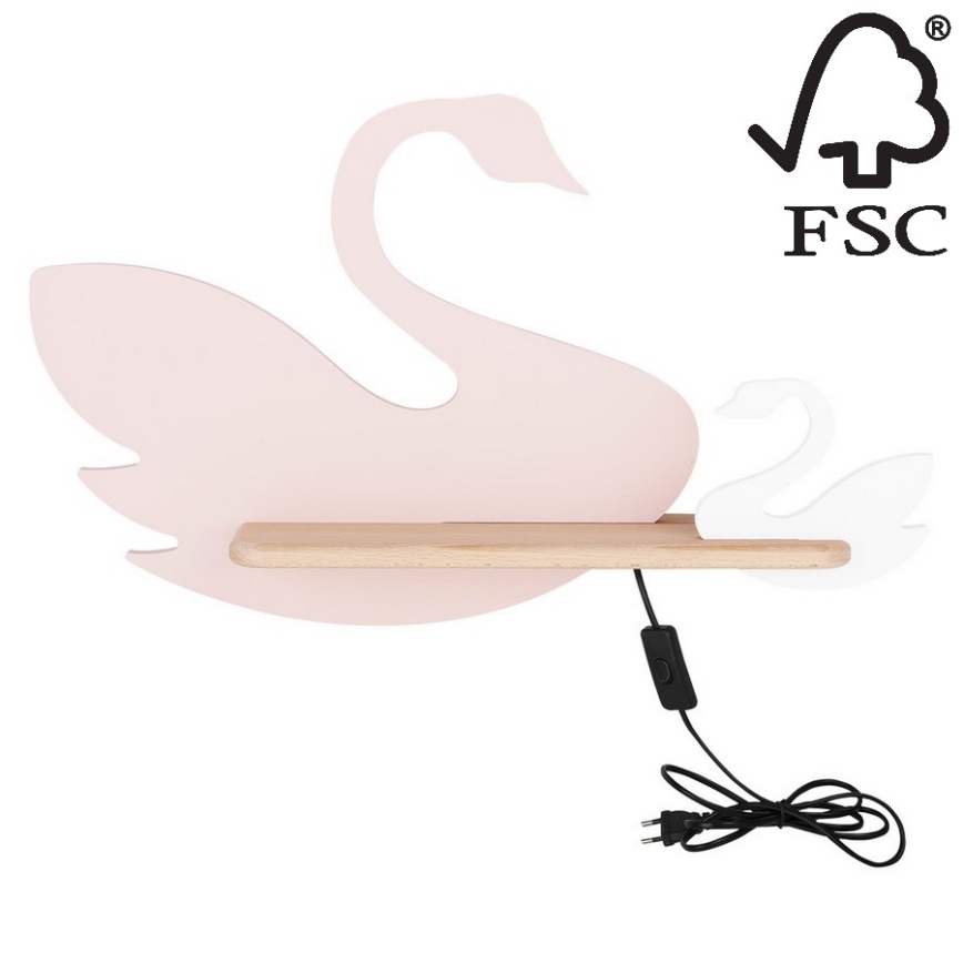 Παιδικό φωτιστικό τοίχου LED με ράφι SWAN LED/5W/230V