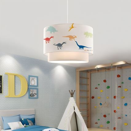 Παιδικός πολυέλαιος CANDY 1xE27/40W/230V λευκός/πολύχρωμος