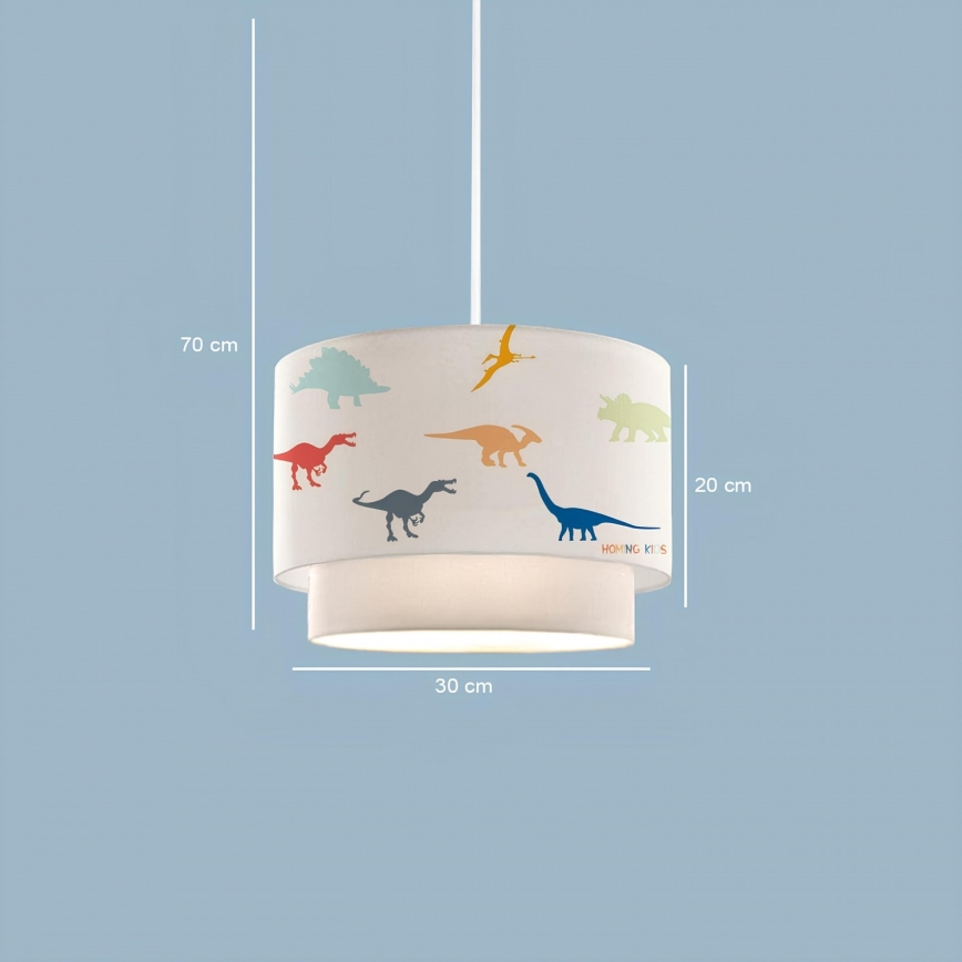 Παιδικός πολυέλαιος CANDY 1xE27/40W/230V λευκός/πολύχρωμος