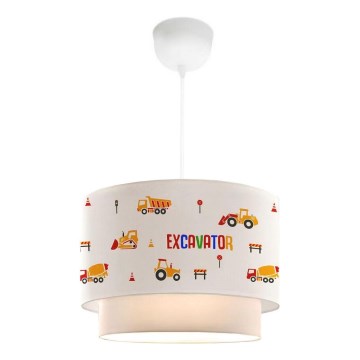 Παιδικός πολυχρωματικός φωτισμός CANDY 1xE27/40W/230V λευκό/πορτοκαλί