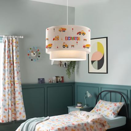 Παιδικός πολυχρωματικός φωτισμός CANDY 1xE27/40W/230V λευκό/πορτοκαλί