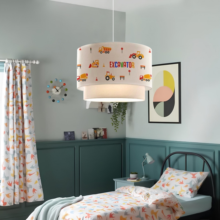 Παιδικός πολυχρωματικός φωτισμός CANDY 1xE27/40W/230V λευκό/πορτοκαλί
