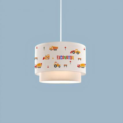 Παιδικός πολυχρωματικός φωτισμός CANDY 1xE27/40W/230V λευκό/πορτοκαλί