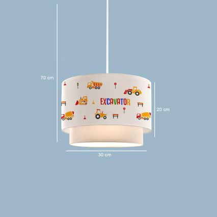 Παιδικός πολυχρωματικός φωτισμός CANDY 1xE27/40W/230V λευκό/πορτοκαλί