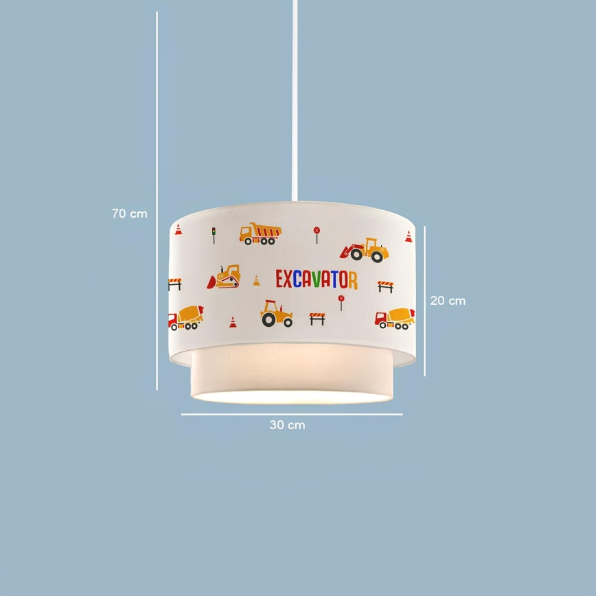 Παιδικός πολυχρωματικός φωτισμός CANDY 1xE27/40W/230V λευκό/πορτοκαλί