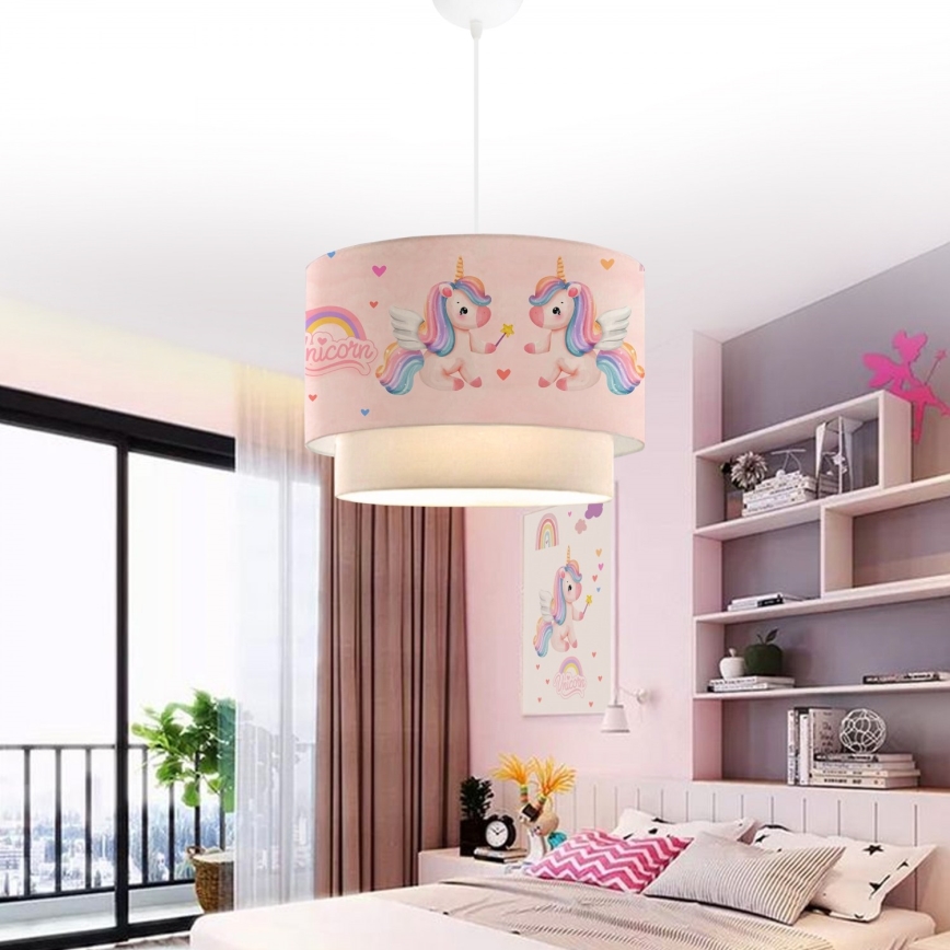 Παιδικός φωτιστικός σώμα CANDY 1xE27/40W/230V ροζ