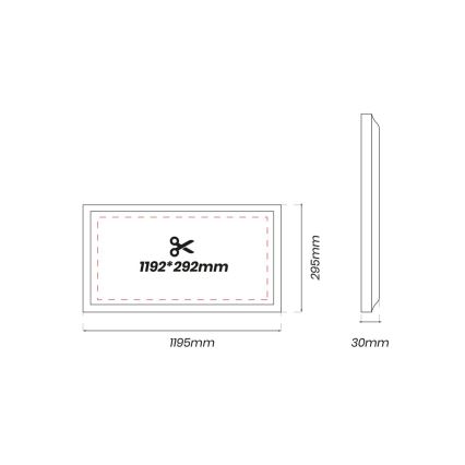 Πάνελ LED LED/48W/230V 4000K 120x30 cm