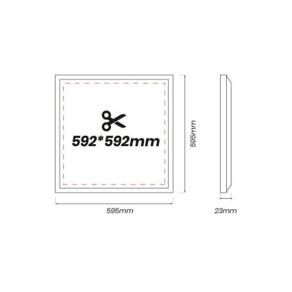 Πάνελ LED LED/48W/230V 4000K 60x60 cm