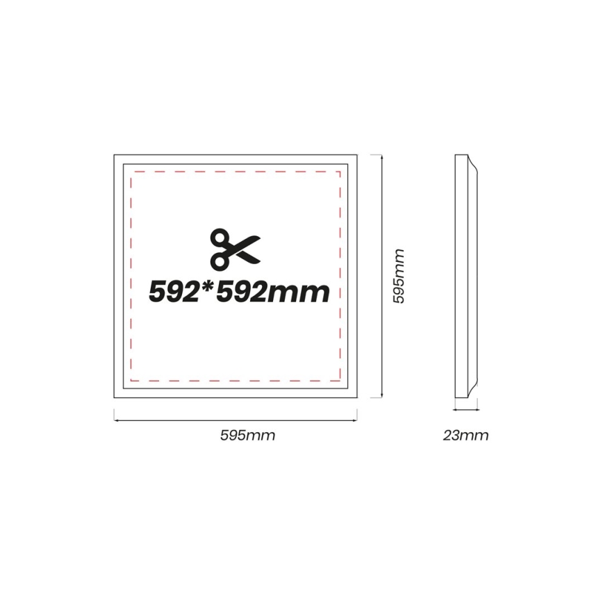 Πάνελ LED LED/48W/230V 4000K 60x60 cm