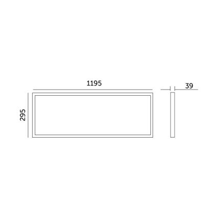 Πάνελ πλαφονιέρα LED BRISBANE LED/36W/230V 4000K 29,5x119 cm μαύρο