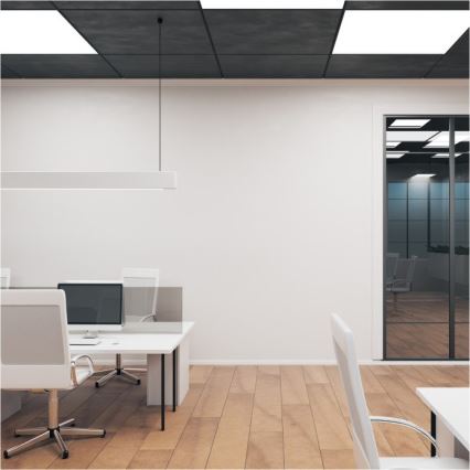 Πάνελ πλαφονιέρα LED BRISBANE LED/36W/230V 4000K 59,5x59,5 cm μαύρο