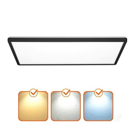 Πάνελ πλαφονιέρα LED NIVERA LED/32W/230V IP54 3000/4000/6000K 29,5x59,5 cm μαύρο
