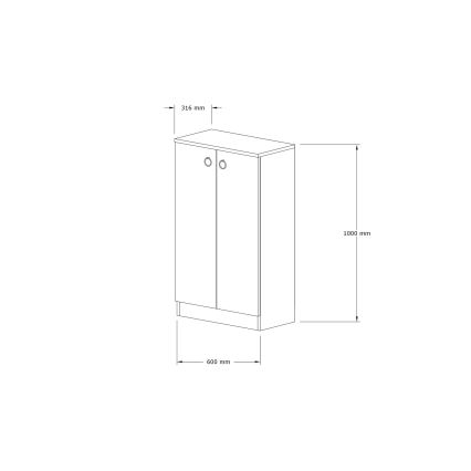 Παπουτσοθήκη DEFNE 100x60 cm μπεζ