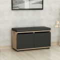 Παπουτσοθήκη DRAGO 42x80 cm μαύρο/καρυδιά