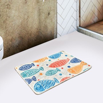 Πατάκι μπάνιου FISH 40x60 cm πολύχρωμα