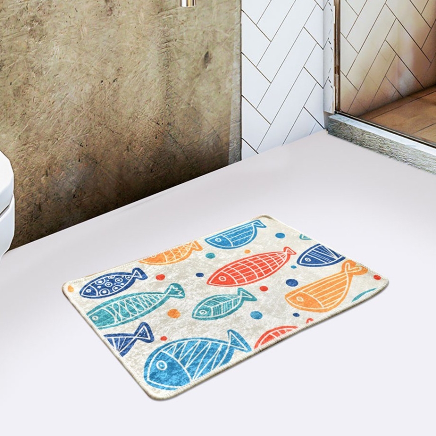 Πατάκι μπάνιου FISH 40x60 cm πολύχρωμα