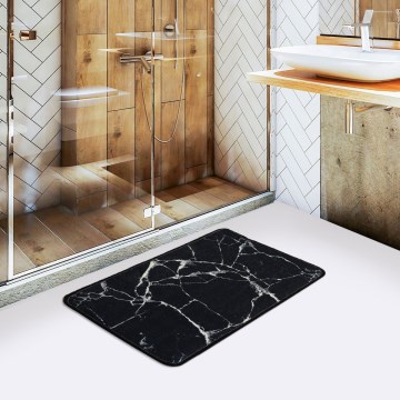 Πατάκι μπάνιου MARBLE 40x60 cm μαύρο