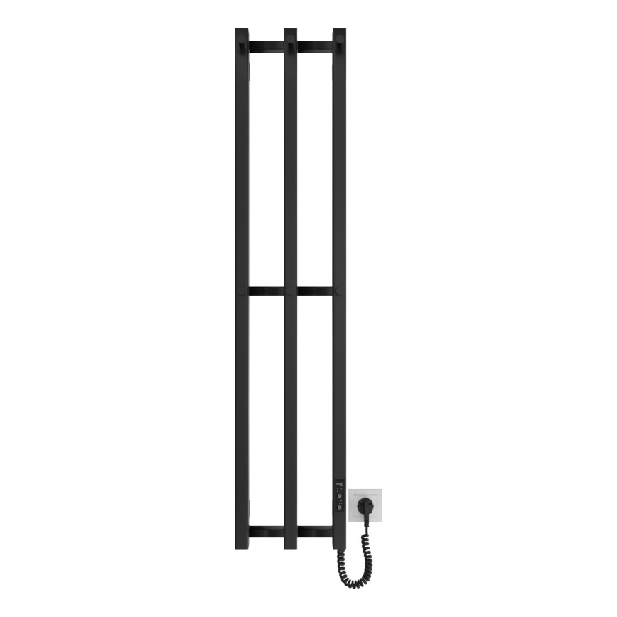 Πετσετοκρεμάστρα μπάνιου HF SLIM 110W/230V 117x25 cm μαύρο γωνιακή