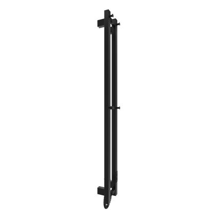 Πετσετοκρεμάστρα μπάνιου HF SLIM 80W/230V 117x14 cm μαύρο γωνιακή