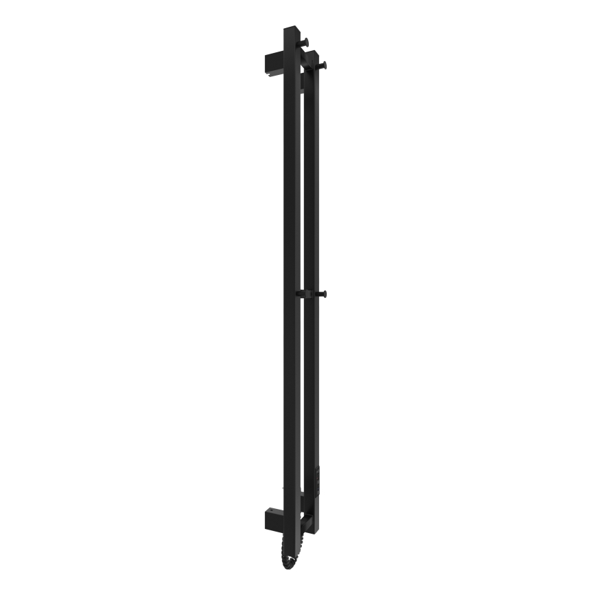 Πετσετοκρεμάστρα μπάνιου HF SLIM 80W/230V 117x14 cm μαύρο γωνιακή